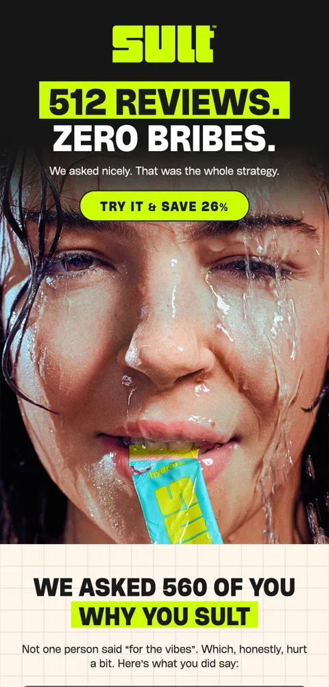 Sample email: 512 reviews